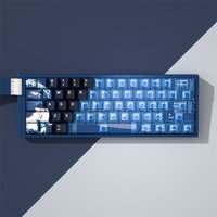 Chainsaw Man Keycaps Anime Theme Key Cap PBT + PC Chreey Transparent Sublimation Custom Keycaps Made68 Mad68 Wooting 60