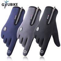 AliExpress GTUBIKE Cycling Gloves Men Women Autumn Winter Fleece Reflective Anti-Slip Gloves Water-Repellent Motorcycle Touch-Screen Glove