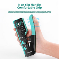 SAMZHE RJ45 Crimp Tool Pass Through Crimper Cutter for Cat6a Cat6 Cat5 8P8C Modular Connector Ethernet All-in-one Wire Tool