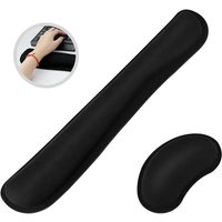 Keyboard Wrist Rest Mouse Pad With Wrist Support Memory Foam Keyboard Pad Set Ergonomic Mousepad For Office PC Laptop Mouse Pad