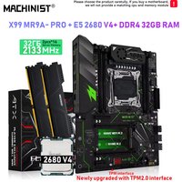 MACHINIST X99 motherboard MR9A PRO optional kit LGA2011-3 Xeon E5-2680 V4 CPU DDR4 2x16G=32GB memory dual NVMe M.2 quad-channel