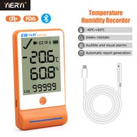 GSP-6PRO Bluetooth Temperature Humidity Data Logger 100000 Points Auto Report with Alarm Refrigerator Thermohygrometer Recorder