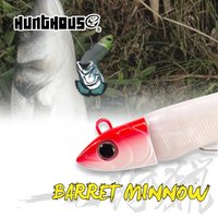 Hunthouse Fishing Barret Minnow-Köder 7g/12g/25g/40g/60g/90g/120g Jigging-Kopf Weicher Silikonköder Wobbler für Barsch und Hecht Leurre