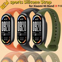 Soft Silicone Strap for Xiaomi Mi Band 10 Sports Breathable Official Bracelet Wristband for Mi Band 9 8 Replacement Accessories