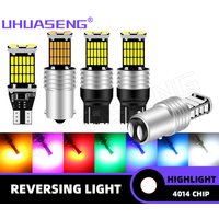 UHUASENG 2PCS P21W Led Bulb T20 Green 1156 Red 1157 T15 W16W P21/5W 7440 7443 BA15S BAY15D Reverse Brake Lamp Car Signal Light
