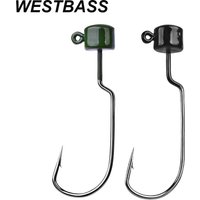 WESTBASS 5PCS Ned Rig Hooks 3.5g-5g-7g Jighead Fishing Hook Umbrella Worm Fishhooks for Soft Bait accesorios de pesca Barbed