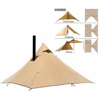 Outdoor 2 People Ultralight Mountain Gear with 2 Door Spire Tent Waterproof Camping tourist with Chimney Hole Hot Tent Camp