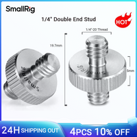 SmallRig 1/4" to 1/4" Male Threaded Screw Adapter Double Head Stud for Camera Cage Monitor LED Microphone (2 Pcs Set) - 828