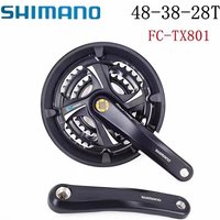 TY301 TX801 Crankset, Mountain Bike 3*7/8 Speed Square Taper Bottom Bracket Crank Set