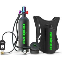DEDEPU Scuba Tank 2.3L Small Diving Tank up to 40 Min Dive Time Portable Lung Air Tank Diving Oxygen Cylinder Kit Pony Bottle