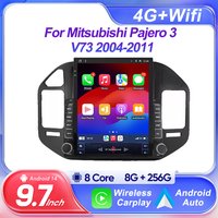 Autoradio Android pour Mitsubishi Pajero 3 V73 9.7-2004, 2011 pouces, écran vertical, navigation GPS, lecteur vidéo, limitation 2 DIN