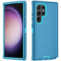 Rugged 3IN1 Armor Phone Case for Samsung Galaxy S25 S24 S23 S22 S21 S20 FE Plus Note 20 Ultra Shockproof PC+TPU Defender Cover