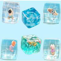 Doll FidgetToy Ice Cube Ocean Snowflake Toy Stretchy Squishy Sensory Toy Transparent Slow Rising Stress Relief for Adults Gift