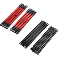 8 PCS Aluminum Alloy RC Link Rod Linkage Set 313MM Wheelbase for 1/10 AXIAL SCX10 90046 TRX4 RC Crawler Car Accessories Truck