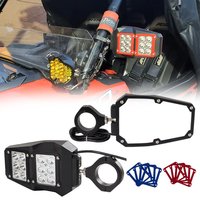 UTV Rear View Side Mirrors with LED Light for Polaris RZR XP 1000 Yamaha Rhino Honda Pioneer Talon Kawasaki Teryx 1.75''/2'' Bar image 4