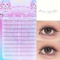 Duoduotian Cat Claw Lower Eyelashes Beginner-Friendly 10-14mm Easy-To-Apply Quick Segmented Style