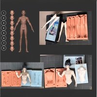29cm Ultra-light Clay Correct Proportion Man Body Silicone Mold DIY Polymer Clay Animated Characters' Bodies Outline Making Tool