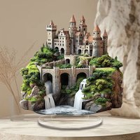 2D Castle Fantasy Acrylic Decorative Piece Festival Decoration Gift Desktop Decoration Office Decoration High Appearance Quality