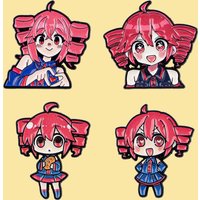 1-4pcs/Set Cute Anime Girls Enamel Pin Cartoon Pink Haired Badge Brooch Backpacks Bag Collar Lapel Decoration Jewelry Fans Gifts