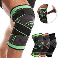 Knee Compressions Sleeve With Adjustable Straps Compression Bandage Protector Knee For Running Working Out Sport Wearing All Day