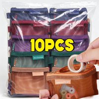Portable Transparent Mesh Coin Purse Mini Zipper Bag Earphone Data Cable Storage Bag Travel Organizer ID Credit Card Pouch Home