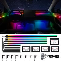 Car Interior Ambient Lights Acrylic Optical Fiber Led Colorful Strips Atmosphere Lamp Dashboard Panel Door Foot Decoration