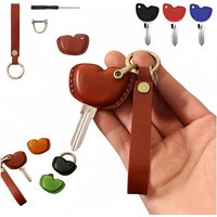 Motorcycle Key Genuine Leather Case Fob Cove For Vespa GTS300 946 LX150 Fly 125 150 RA1 3vte Gts 200 300 Motorcycle Keychains