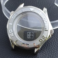 42mm Silvery Seamaster 300 NH35 Case Sapphire Glass Glass Mens Divers Watch Case for Seiko Mod Automatic Mechanical Luxury Watch