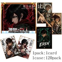 Attack On Titan A5 Oil Texture Collectible Cards 120 Packs Wholesale Double Matte Pearl Film Anime Album Limited Edition Gift