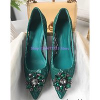 Sexy Lace Crystal Lady Pumps Fashion 6/9 cm Stiletto Heel Woman Shoes Female New Party Dress High Heels Shoes Sandals
