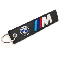 Car Motorcycle Keychain Pendant Textile Embroidery Key Rings Short Cloth Key Chain Accessories For BMW M Sport M3 M4 M5 M6 E46