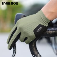 INBIKE 2025 Full Finger Cycling Gloves Touchscreen Anti-Slip Gel Palm Reflective Breathable Gloves for Road Bike MTB Accessories