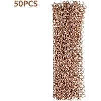 50Pcs Wave Spot Weld Screws, Copper Plated Dent Pulling Springs for Auto Body Sheet Metal Crack Repair, Car Dent Remover Tools