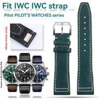 Retro Fashion Watch Chain for IWC Pilot Series Little Prince Mark 1718 Quick Release Calfskin Watch Straw 20 21mm
