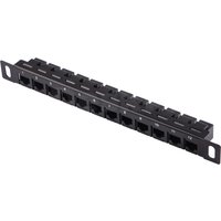 DeskPi Rackmate Accessories 12 Port Patch Panel, 10inch 0.5U CAT6 Network Patch Panel