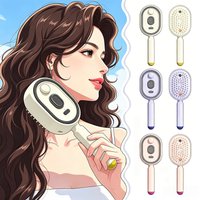 New Electric Hair Care Spray Massage Comb Anti-static Self-cleaning Hairbrush Hair Oil Applicator Women Girls