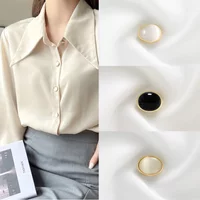 Metal Strong Plating Magnet Brooch Safe Hijab Clips Magnetic No Hole Pins Scarf Shirt Collar Luxulry Brooches for Women Jewelry