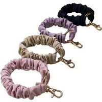 Short fabric large factory mobile phone key chain, lanyard, key pendant, anti-loss elastic car key chain