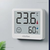 New Duka ATuMan Electronic Thermometer Hygrometer Weather Station High Precision with Table Clock Function Thermometer LCD