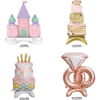 2pcs New Standing Fantasy Castle Aluminum Film Balloon Children's Birthday Party Prince Princess Castle Decoration Wholesale