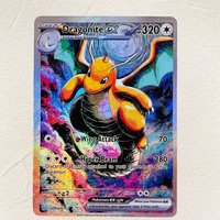 DIY Pokemon Dragonite ex Holographic Texture Cards English Version Perfect Condition Classic Anime Collectible TCG