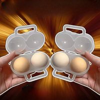 Egg Storage Box Portable Dual Compartment Egg Storage Box Outdoor Camping Egg Storage Containers Plastic Shock-Absorbing Egg Box