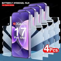 4Pcs Slim Butterfly Hydrogel Film For Xiaomi 17 Pro Max 15 Ultra Full Clear Screen Back Protector For Xiaomi 13 14 Pro Soft Film