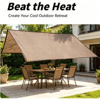 4x3m Shade Sail UV Protection Sun Shade Mesh Awning Tent for Outdoor Camping Car Beach Privacy Sunscreen Membrane
