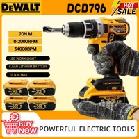 Dewalt DCD796 – perceuse électrique à percussion sans fil, tournevis multifonctionnel sans balais, outils électriques rechargeables pour batterie 18V