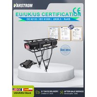 AliExpress varstrom Electric Bike Rack Battery 52V 48V 36V 20.8Ah 18.2Ah Ebike Rear Rack City Shelf Bicycle Lithium Battery Pack for Bafang tsdz2b