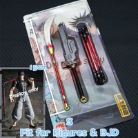 Fanmade JJK Mini Alloy Model Cosplay Maki Zenin Toji Fushiguro Tengetsu Hoko Yuuun Three Section Staff Fit For Figures & BJD