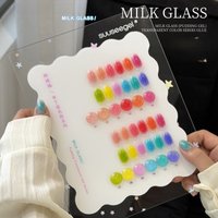 12Colors Spring Summer Milk Glass Nails Pink Blue Green Gel Nail Polish 2026 Dopamine Ice Transparent Nail Art Nail Supplies