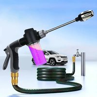 Heavy Duty Garden Hose Nozzle Spray Gun High Pressure Adjustable Water Spray for Car Wash Garden Watering Pet 3/4" GHT