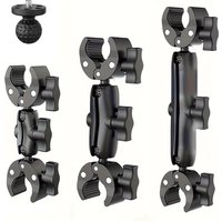 Double Clamp Camera Mount Arm Clip Crab Support Motorcycle Handlebar Pole Bracket For GoPro Hero Insta 360 DJI Sport Accessories